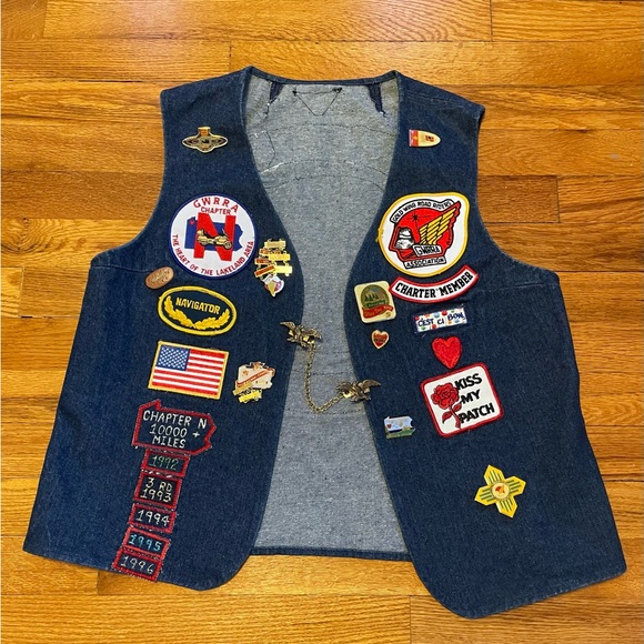 Vintage 90s Gold Wing Road Riders GWRR Biker Gang Patches Member